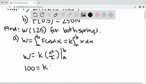SOLVED: Calculating work for different springs Calculate the work ...