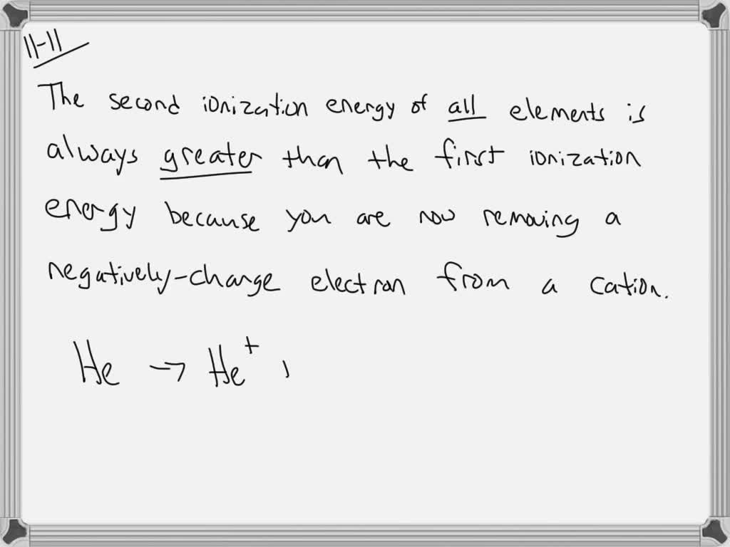 SOLVED:You will need to consider ionizations beyond the first ...
