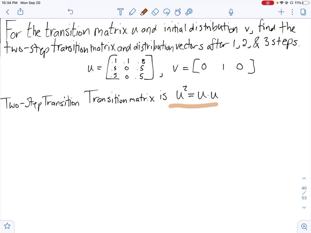 SOLVEDYou are given a transition matrix P and initial distribution