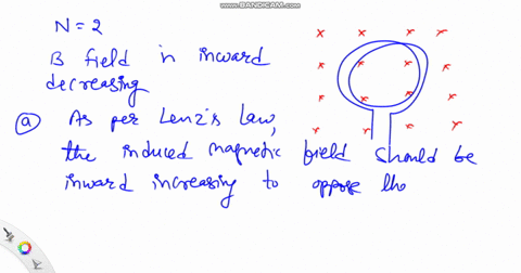 depicts-a-two-turn-horizontal-coil-in-a-uniform-downward-b-field-assume-the-field-is-decreasing-a-wh