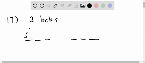 SOLVED:Combination Lock A briefcase has two locks. The combination to ...