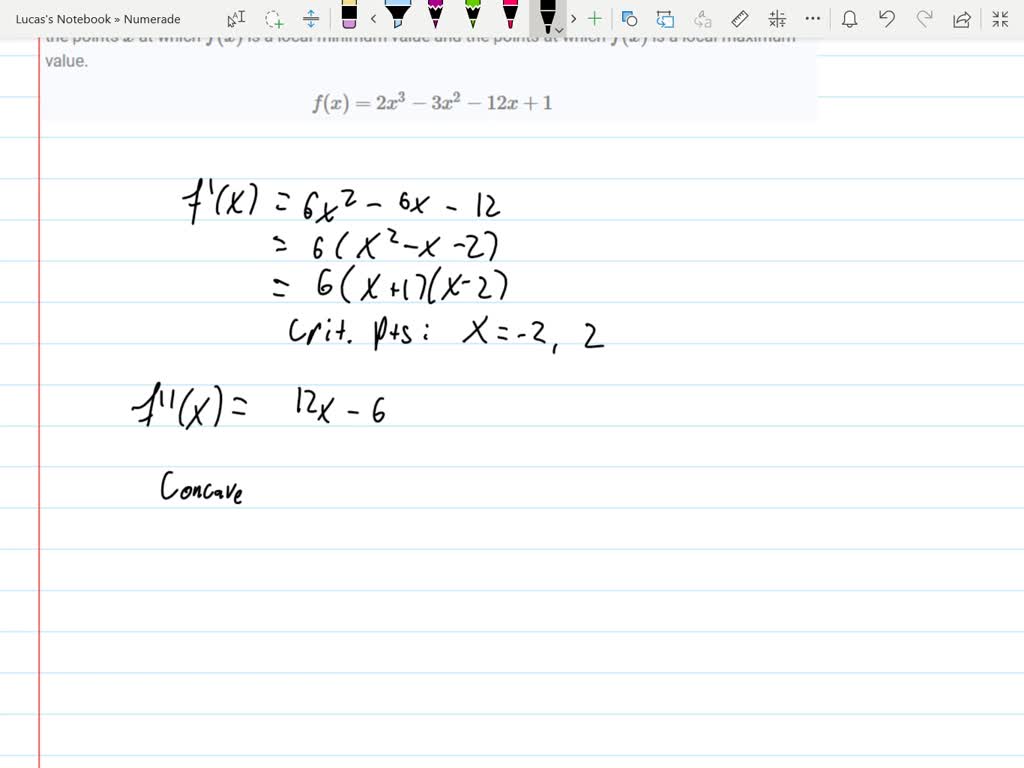 Solved Determine The Intervals On Which The Given Function F Is Concave Up The Intervals On