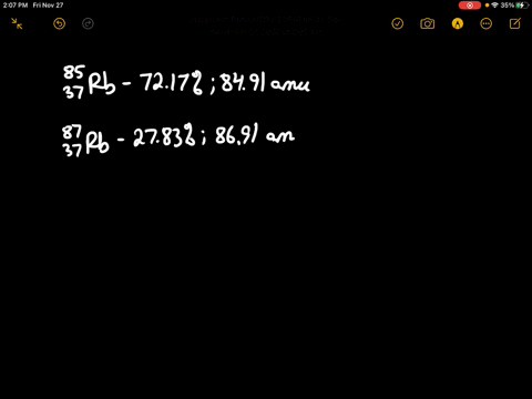 two-isotopes-of-rubidium-occur-naturally-with-85_37-mathrmrb-at-7217-8491-text-amu-and-87_37-mathrmr
