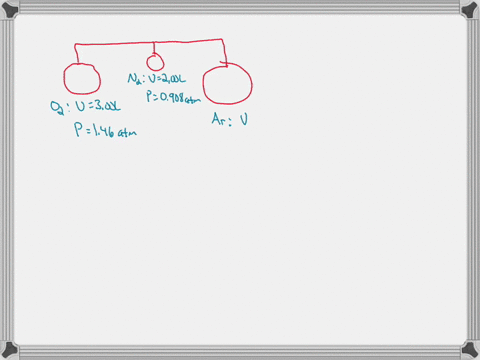 three-flasks-are-connected-as-shown-in-the-figure-the-starting-conditions-are-shown-a-what-is-the--2