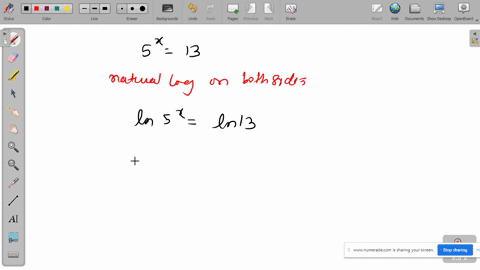 use-natural-logarithms-to-solve-each-of-the-exponential-equations-5x13