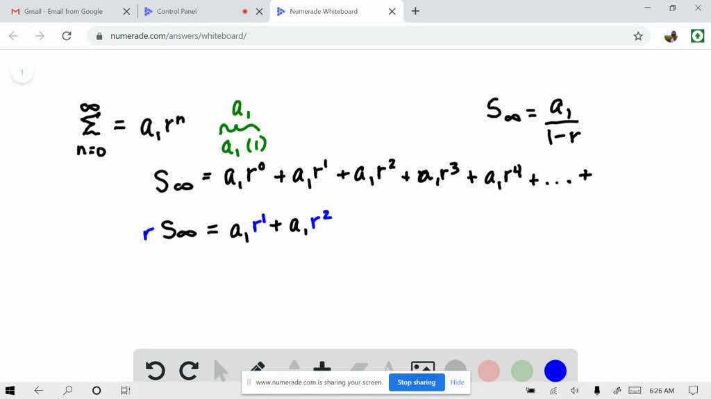 SOLVED:Derive the formula for the sum of an infinite geometric series ...
