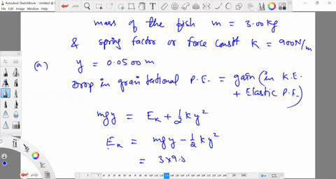 mathrmcalc-a-300-mathrmkg-fish-is-attached-to-the-lower-end-of-a-vertical-spring-that-has-negligible