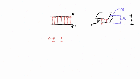 a-rectangular-loop-of-wire-is-situated-so-that-one-end-height-h-is-between-the-plates-of-a-parallel