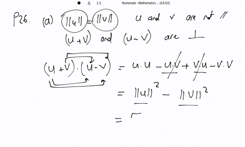 a-if-mathbfumathbfv-and-mathbfu-and-mathbfv-are-not-parallel-show-that-mathbfumathbfv-and-mathbfu-ma