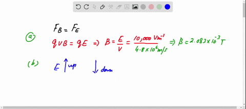 a-what-value-of-magnetic-field-would-make-a-beam-of-electrons-traveling-to-the-right-at-a-speed-of-4
