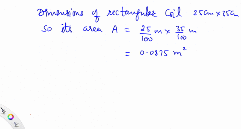 a-rectangular-coil-25-mathrmcm-by-35-mathrmcm-has-120-turns-this-coil-produces-a-maximum-emf-of-65-m