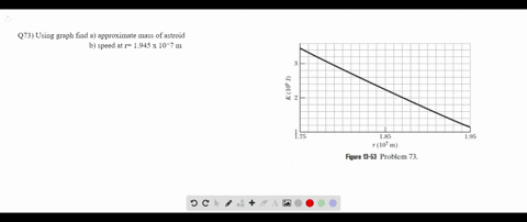 figure-13-53-is-a-graph-of-the-kinetic-energy-k-of-an-asteroid-versus-its-distance-r-from-earths-cen