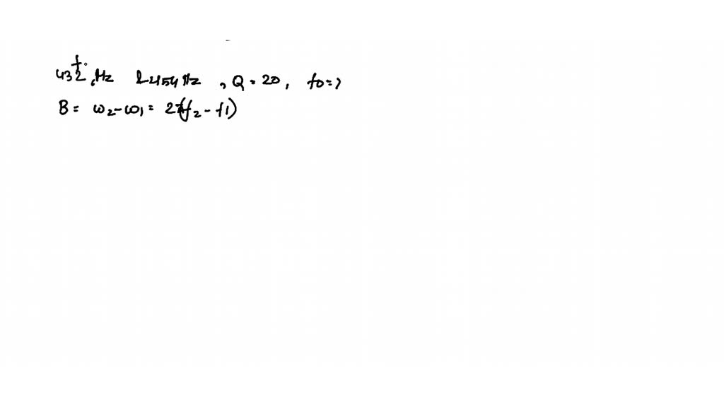 Solved A Certain Electronic Test Circuit Produced A Resonant Curve With