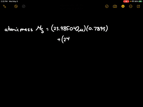 verify-that-the-average-atomic-mass-of-magnesium-is-243050-given-this-information-24-mathrmmg-exact-