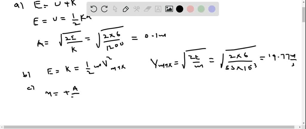 SOLVED A spring with a spring constant of 1200 N m has a 55 g