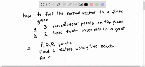 if-in-each-case-describe-how-to-find-a-normal-vector-to-the-plane-a-three-noncollinear-points-are-gi