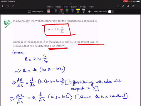 in-psychology-the-weberfechner-law-for-the-response-to-a-stimulus-is-rk-ln-fracss_0-where-r-is-the-r