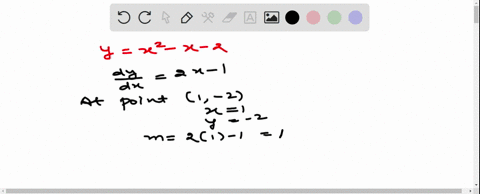 find-the-equation-of-the-tangent-to-the-curve-yx2-x-2-at-the-point-1-2