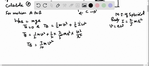a-small-sphere-of-mass-m-and-radius-r-is-released-from-rest-at-a-and-rolls-without-sliding-on-the-cu