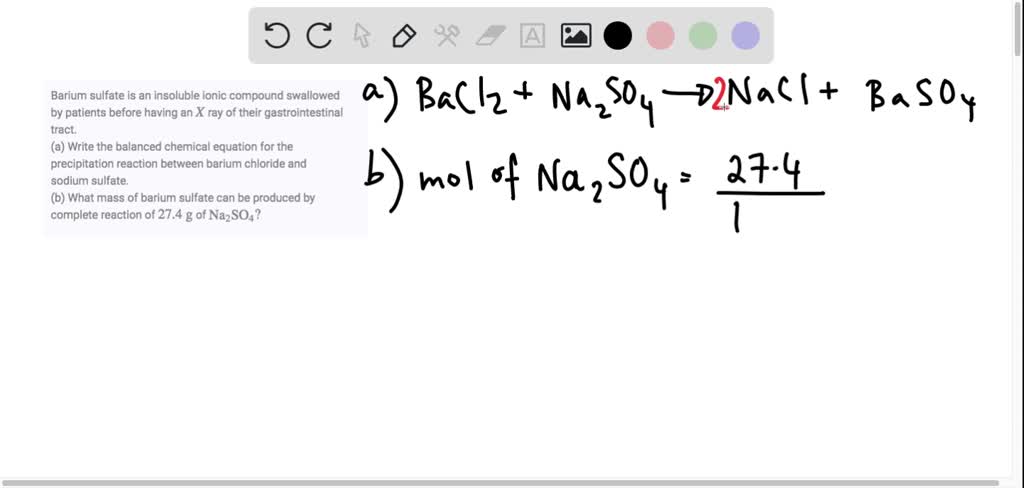 SOLVED:Barium sulfate is an insoluble ionic compound swallowed by ...