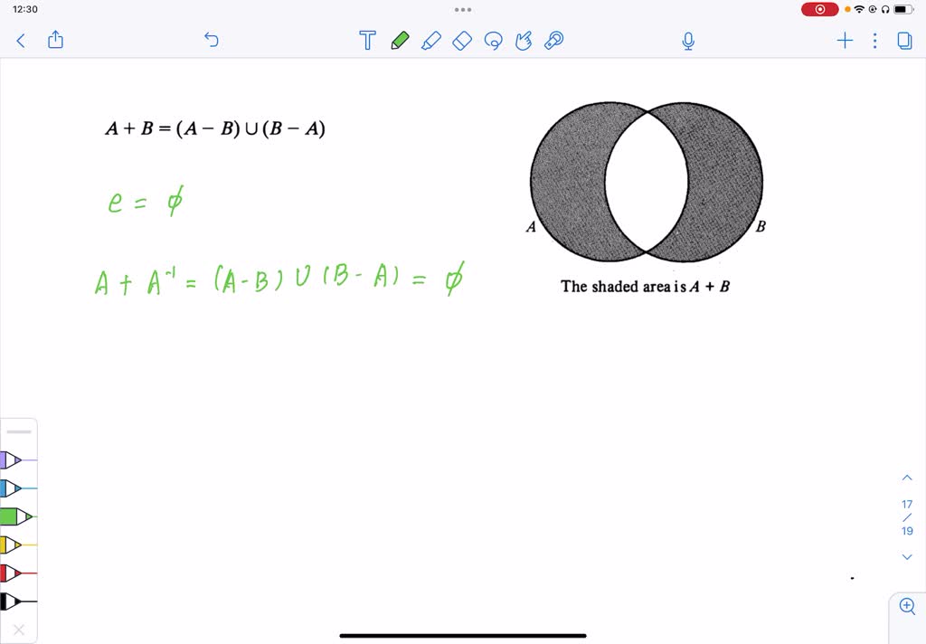 SOLVED:If A And B Are Any Two Sets, Their Symmetric Difference Is The ...