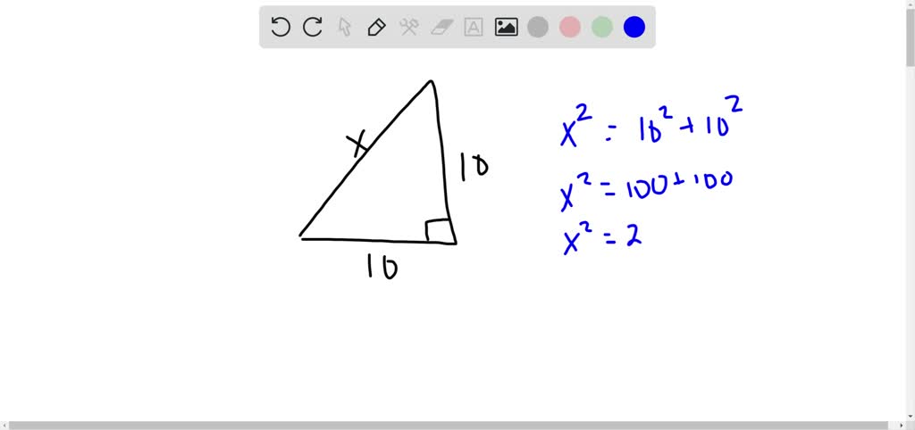 SOLVED:Find the length of the side marked x in each of the following ...