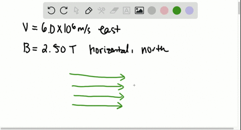 find-the-magnetic-force-exerted-on-a-proton-moving-east-at-a-speed-of-60-times-106-mathrmm-mathrms-b