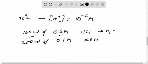 at-90circ-mathrmc-pure-water-has-leftmathrmhright10-6-m-if-100-mathrmml-of-02-mathrmm-mathrmhcl-is-a