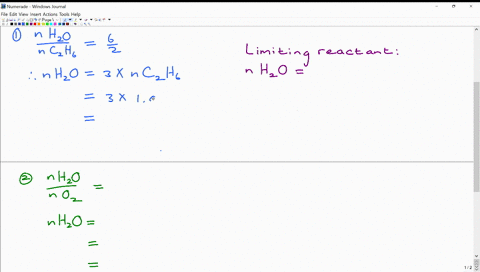 if-100-mathrmmol-of-ethane-gas-and-300-mathrmmol-of-oxygen-gas-react-what-is-the-limiting-reactant-a