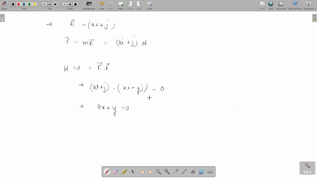 ⏩solved The Gravitational Field In A Region Is Given By E⃗ 4 î ĵ N