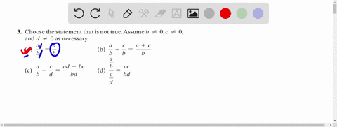 choose-the-statement-that-is-not-true-assume-b-neq-0-c-neq-0-and-d-neq-0-as-necessary-a-fraca-cb-cfr