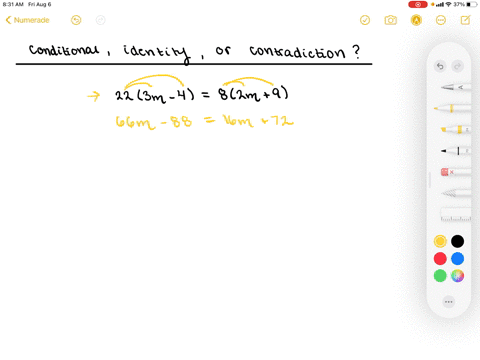classify-each-equation-as-a-conditional-equation-an-identity-or-a-contradiction-and-then-state-the-7