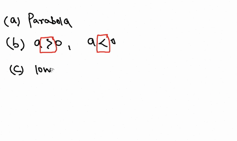 a-the-graph-of-a-quadratic-function-fxa-x2b-xc-is-a-______-b-the-parabola-defined-by-fxa-x2b-xca-neq