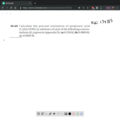 calculate-the-percent-ionization-of-propionic-acid-mathrmc_2-mathrmh_5-mathrmcooh-in-solutions-of-ea