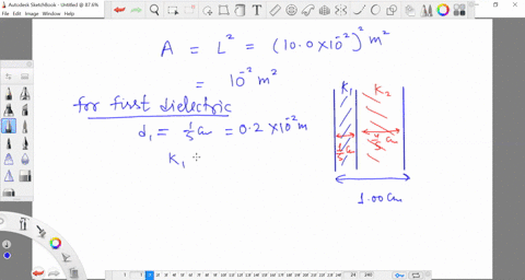 a-parallel-plate-capacitor-has-square-plates-of-side-l100-mathrmcm-and-a-distance-d100-mathrmcm-betw