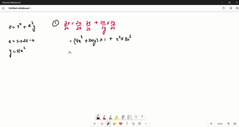 use-the-chain-rule-to-find-the-indicated-partial-derivatives-beginarrayl-zx4x2-y-quad-xs2-t-u-quad-y