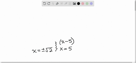 find-an-equation-having-the-given-solutions-there-are-many-correct-answers-pm-sqrt2-5