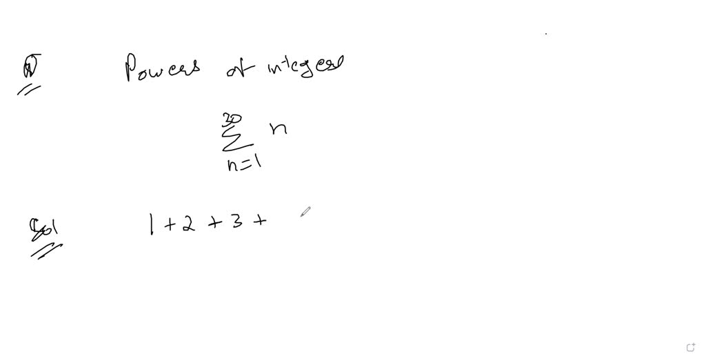 SOLVED:Find the sum using the formulas for the sums of powers of ...