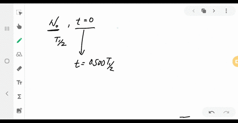 a-sample-of-radioactive-nuclei-has-n_0-nuclei-at-time-t0-the-half-life-of-the-decay-is-t_1-2-in-term
