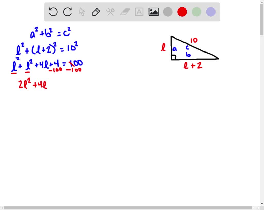 A pennant is shaped like a right triangle, with hypotenuse 10 feet. The ...