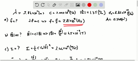 a-plane-sinusoidal-clectromagnetic-wave-in-air-has-a-wavelength-of-384-mathrmcm-and-an-overrightarro