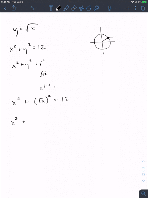 solve-each-nonlinear-system-of-equations-for-real-solutions-leftbeginarrayl-ysqrtx-x2y212-endarrayri
