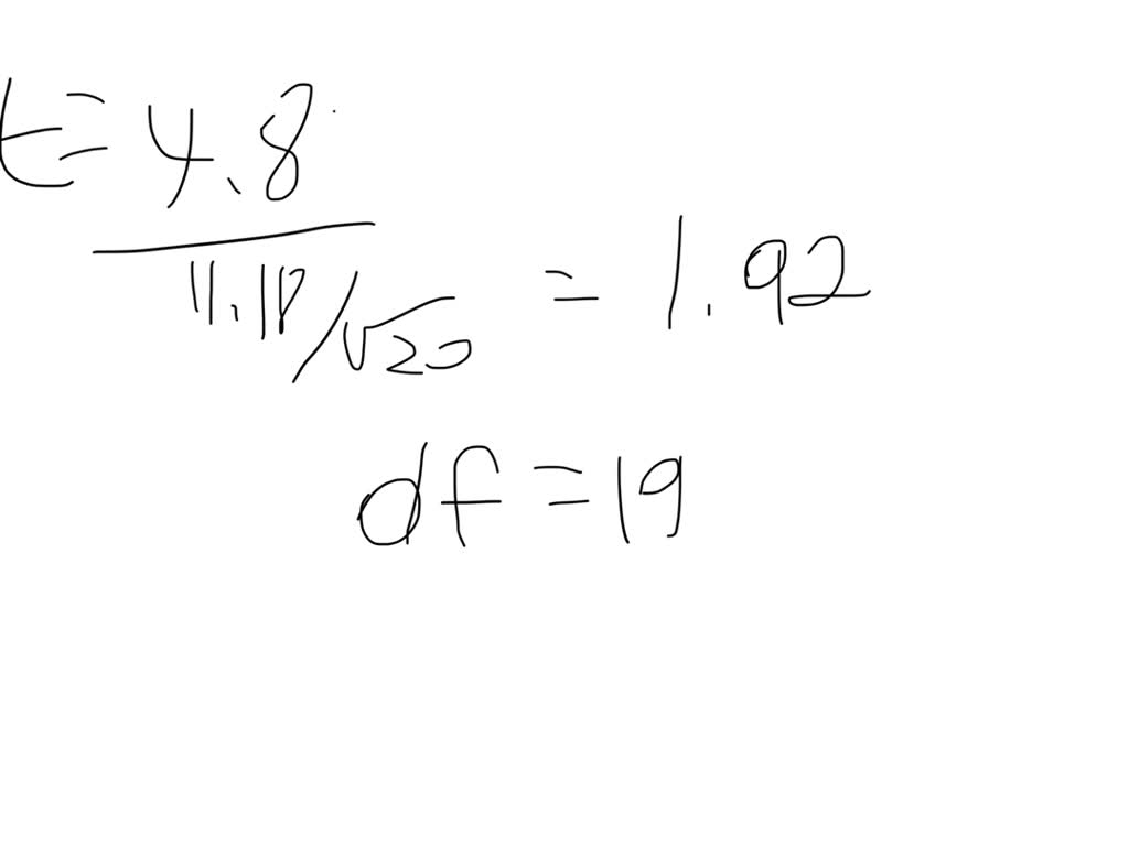 The stimulant Ritalin has been shown to increase attention span and improve academic performance in chil dren with ADHD (Evans et al., 2001). To demonstrate the effectiveness of the drug, a researcher selects a sample of $n=20$ children diagnosed with the disorder and measures each child's attention span before and after taking the drug. The data show an average increase of attention span of $M_{D}=4.8$ minutes with a variance of $s^{2}=125$ for the sample of difference scores.
a. Is this result sufficient to conclude that Ritalin significantly improves attention span? Use a onetailed test with $\alpha=.05$
b. Compute the $80 \%$ confidence interval for the mean change in attention span for the population. 