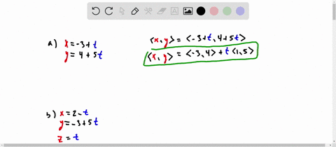 express-the-given-parametric-equations-of-a-line-in-vector-form-using-bracket-notation-and-also-usin