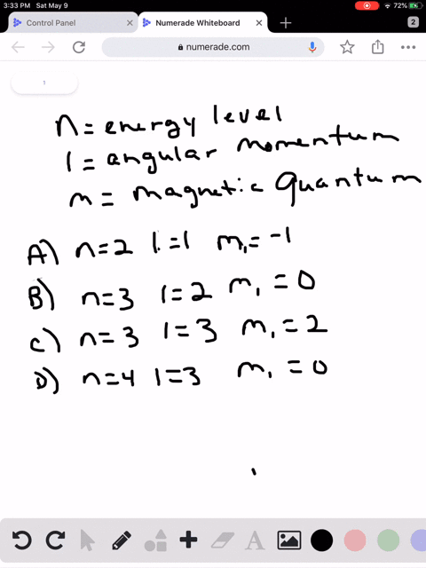 Solved Which Set Of Quantum Numbers Cannot Occur