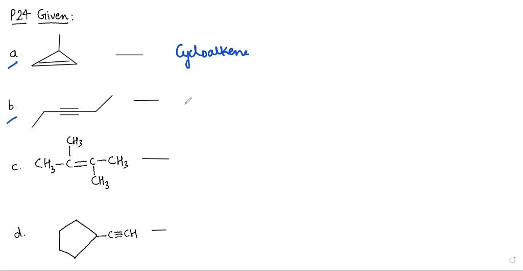 ⏩SOLVED:Identify the following as alkanes, alkenes, cycloalkenes, or ...