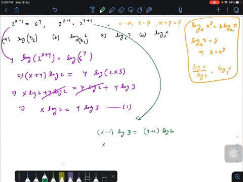 if-mathrmxalpha-mathrmybeta-satisfy-the-equations-2xy6gamma-and-3x-12gamma1-alphabeta-equals-a-log-3