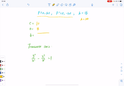 find-an-equation-for-the-set-of-points-in-an-xy-plane-such-that-the-difference-of-the-distances-fr-7