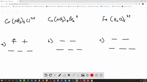 match-the-crystal-field-diagrams-given-below-with-the-following-complex-ions