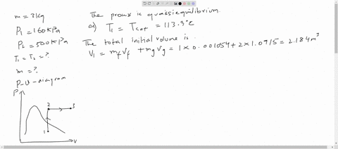 a-mass-of-3-mathrmkg-of-saturated-liquid-vapor-mixture-of-water-is-contained-in-a-piston-cylinder-de